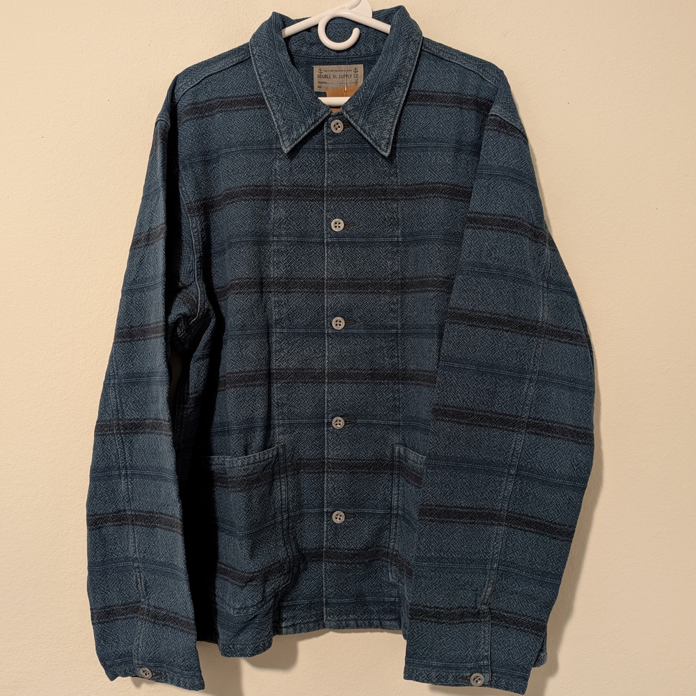 Ralph Lauren Double RL Navy and Charcoal Plaid Shirt